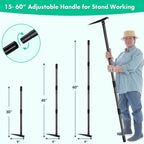 Garden Hoe, Heavy Duty Trenching Hoes with 60 Inch Long Handle, Sharp Edge Triangle Weeding Hoe Garden Tools for Weeds Removal,Cultivating,Digging,Loosen Soil, Trenching, Landscaping Manual Weeder