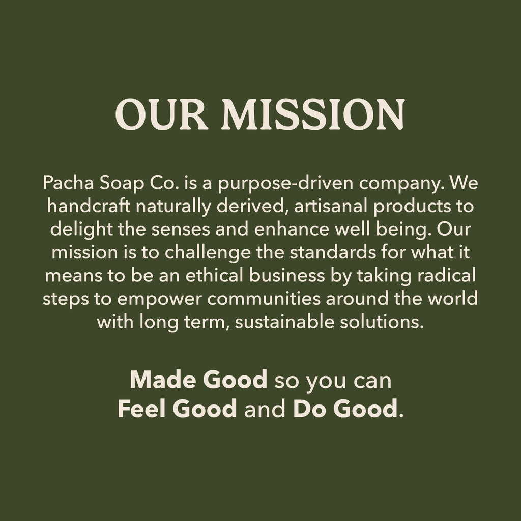 Pacha Soap Co. Dirty Hippie Bar Soap - Patchouli, Nutmeg, & Clove Scented Exfoliating Oat Body and Face Cleanser Bar Soap, Hydrating & Moisturizing Total Body Wash, Handcrafted Made in the USA, 3-Pack
