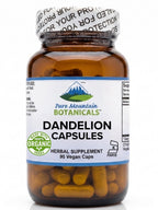 Pure Mountain Botanicals Dandelion Root Capsules - 450mg Organic Supplement - 90 Kosher Vegan Non-GMO Dandelion Pills