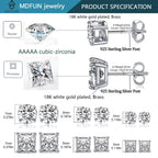 MDFUN Stud Earrings for Men Women 925 Sterling Silver Post Earring
