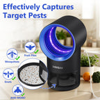 Fruit Fly Trap for Indoors, Blue Bug Zapper Indoor with Suction & Timer
