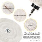 Unicaravan Aluminum Wheel Polishing Kit for Drill Buffing Wheel for Car Motorcycle Wheel Rim Manifold Polishing for Stainless Steel Chrome Wood Plastic Ceramic Glass Woods Machine Jewelry etc 31PCS