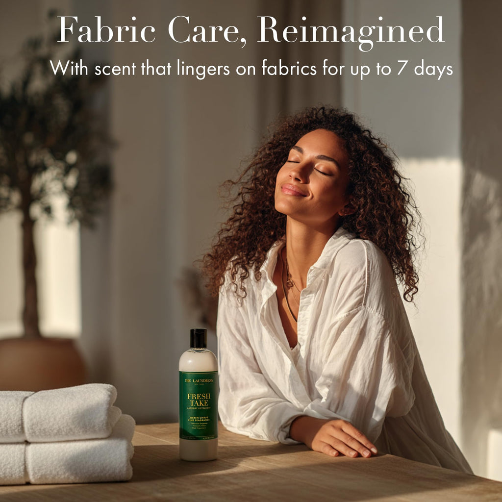The Laundress Fresh Take Luxury Laundry Detergent, Long-Lasting Green Citrus Fragrance up to 7 Days of Scent, BioRadiance Enzyme Technology, Keep Clothes Vibrant for Longer, USDA Biobased, 15 Loads
