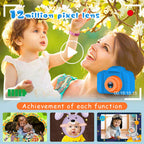 Dylanto Upgrade Kids Selfie Camera, Christmas Birthday Gifts for Boys Age 3-9, HD Digital Video Cameras for Toddler, Portable Toy for 3 4 5 6 7 8 Year Old Boy with 32GB SD Card-Navy Blue