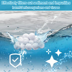 ZeeDix 4.8 lbs Pool Filter Balls for Sand Filter Pump, New Upgrade Efficient Swimming Pool Filter Sand Alternative(Equals 150 lbs Pool Filter Sand), Reusable Eco-Friendly Fiber Filter Media Balls