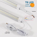 Led Shop Lights,Led Shop Lights 4FT 50W 6500K 7000LM Clear White,Shop Light 4FT 110V Linkable Integrated V-Shape for Shop Garage,Warehouse,Workbench and Workshop Commercial Bay Lighting(6-Pack)