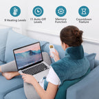 Comfytemp Weighted Heating Pad for Neck Shoulder Back Pain Relief, Birthday Christmas Gifts for Women Men Mom Dad, FSA Eligible Items Only List, Electric Large Heated Wrap for Elderly, 22"x33", Blue