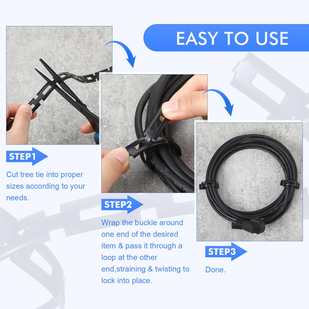 Wesiti 200 ft Plastic Chain Lock Tree Tie 1/2 Inch Wide Adjustable Tree Support Straps Plant String Swing Strap Flexible Reusable Ties for Staking for Garden Accessories