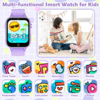 Luyiilo Kids Games Watch, with 26 Puzzle Games, Touch Screen, HD Camera, Alarm Clock, Toys for Ages 4-12 Years Old.Birthday Gift for Boys Girls (Purple)