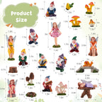 24 Days Magic Fairy Garden Accessories Advent Calendar, Waterproof Fade Resistant DIY Miniature Garden Decor Holiday Birthday Countdown Surprise Gift for Kids Fairy Lovers