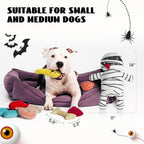 Nocciola Halloween Zombie Mummy Dog Toys with Organs: Funny Cool Hide and Seek Squeaky Chew Toys for Puppies, Small and Medium Size Breed, Plush Stuffed Cognitive Puzzle Toys for Training