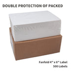 L LIKED 4x6 Direct Thermal Labels, 500pcs Perforated Fanfold, Compatible Zebra & Rollo Printers (Pack of 2)