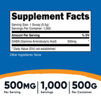 Nutricost Pure GABA (Gamma Aminobutyric Acid) Powder (500 Grams/1.1 pounds) (3 Pack)
