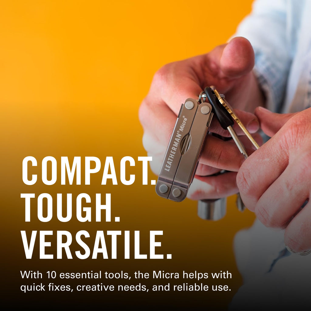 LEATHERMAN, Micra, Keychain Multi-tool with Grooming Tools, Mini Pocketknife for Everyday Carry (EDC), Hobbies & Outdoors, Built in the USA, Stainless Steel