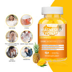 Magnesium Glycinate Gummies 1000mg, High Absorption Sugar Free Magnesium Potassium Supplement for Relaxation, Stress Relief, and Sleep Support for Adults & Kids - 90 Mango Pineapple Gummies