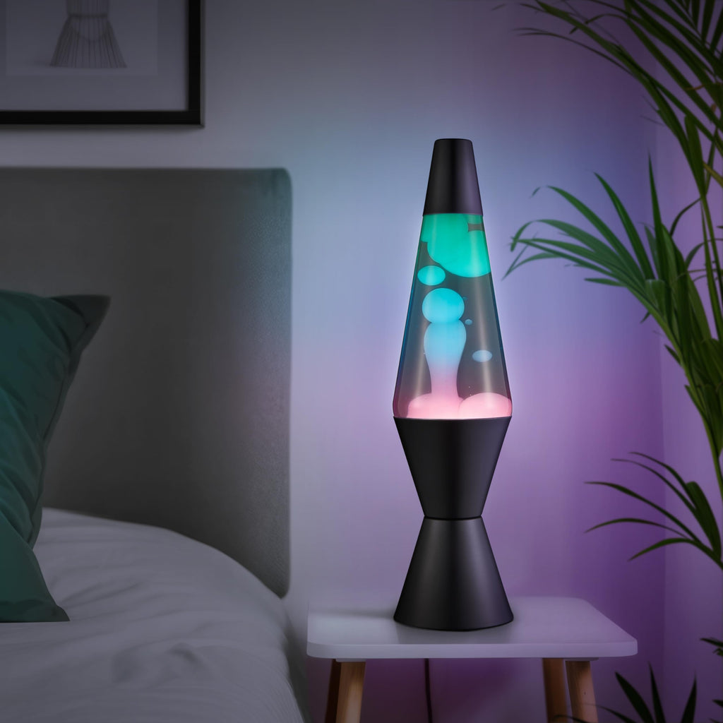 The Original Lava® Lamp - 14.5" Gunmetal Grey - Classic Liquid Motion Lamp - Tri-Colored Green/Blue/Purple - Item #2098 (Amazon Exclusive)