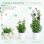MEILIDY 32.6 Inch Expandable Plant Trellis with Tape Tie, Black, 2 Packs