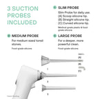 Electronic Vacuum Tonsil Stone Remover with LED Guidance Light - Hassle-Free Instant Suction - Tonsil Stone Removal Kit - Patent Pending (White)