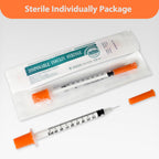 30 Pack U-100 1ml Syringes with Needle, 31G 5/16" 8mm 1cc Syringe
