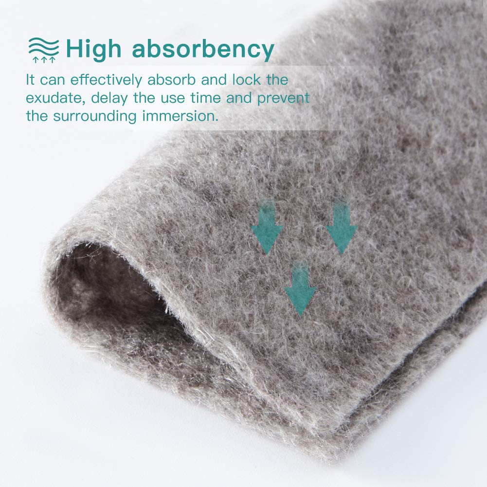 Dimora Ag Silver Calcium Alginate Wound Dressing Pads, 4'' x 4'' Patches, 5 Individual Pack, Highly Absorbent Dressing, Non-Stick Sterile Gauze