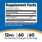 Nutricost Astaxanthin 12mg, 60 Softgels - Non-GMO and Gluten Free (2 Month Supply)