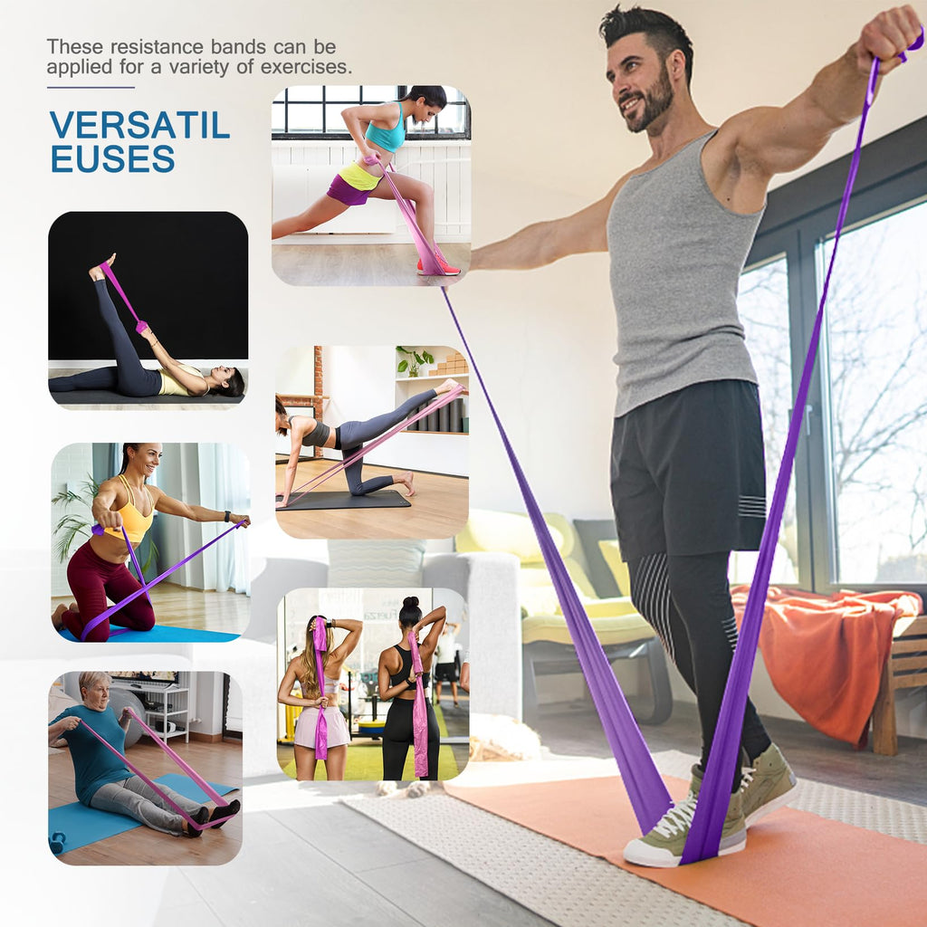 Lianjindun 5 Pcs Professional Resistance Bands. Latex-Free, Elastic Band, Work Out Bands, Stretch Bands for Working Out Women or Men, Exercise Bands Set for Physical Therapy, Yoga, Pilates
