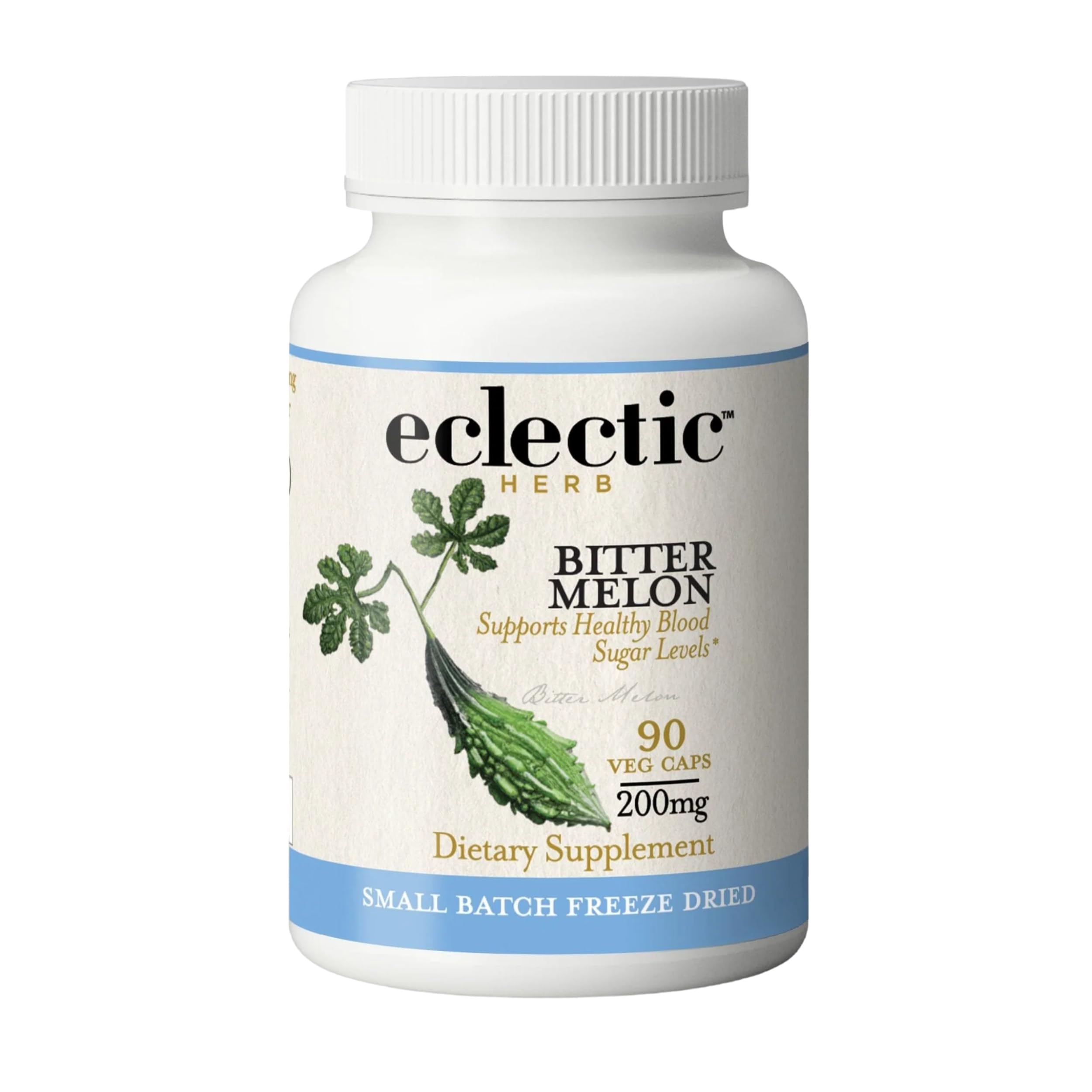 Eclectic Herb - Bitter Melon Capsules | Digestion & Immune Support Supplement | Overall Wellness Support | US-Grown, Vegan, Non-GMO, Gluten Free (90 CT | 200 mg)