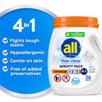 all Laundry Detergent Pacs Advanced OXI for Sensitive Skin, 56 Count