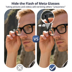 [2-Pack] Cover for Meta Glasses,Front Blocker Compatible with Ray-ban Wayfarer (& Gen2), Skyler, Headliner HSTN Indicator Blocking Sticker Accessories, Privacy Cover for Meta Camera Lens