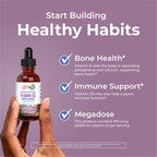 MaryRuth Organics Vitamin D3 Liquid Drops | Megadose 4000 IU | USDA Organic Liquid Vitamin D Spray for Adults & Kids | Immune Support & Bone Health | Vegan | Gluten Free | Non-GMO | 30 Servings