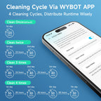 (2026 Upgrade) WYBOT C1 Pool Robot Vacuum for Inground Pools, 4-in-1 Cordless Robotic Pool Cleaner Lasts 150min, Triple-Motor up to 1,614 Sq.ft, Smart APP Support, Auto Wall & Waterline Cleaning