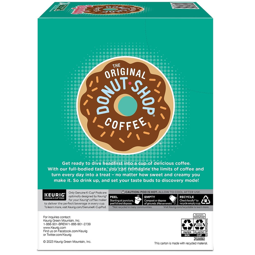 The Original Donut Shop Regular, Single-Serve Keurig K-Cup Pods, Medium Roast Coffee Pods, 96 Count