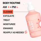 Pacifica Glow Baby Brightening Body Wash – Vitamin C & AHA Exfoliating Body Wash for Glowing Skin, Moisturizing Daily Shower Gel for Dull Dry Skin, Niacinamide & Kakadu Plum, Vegan, 10 oz