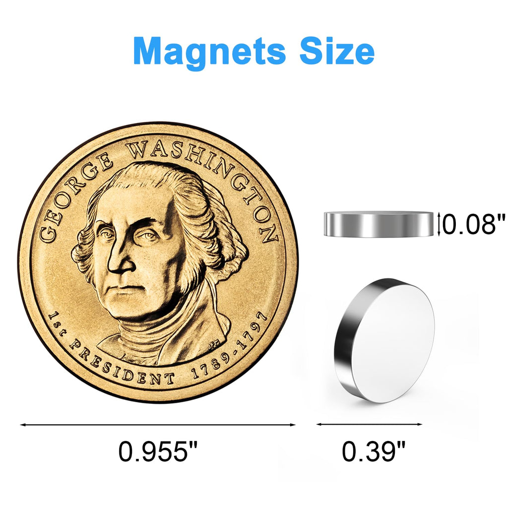 Caturledas Small Magnets for Crafts, 10x2 mm Round Magnets 200 Pack