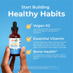 MaryRuth’s USDA Organic Vitamin K2 MK7 Liquid Drops for Adults & Kids | Sourced from Natto | Menaquinone- 7 | Vegan K2 Vitamin for Bone Health & Calcium Absorption | 1oz | Up to 90 Servings