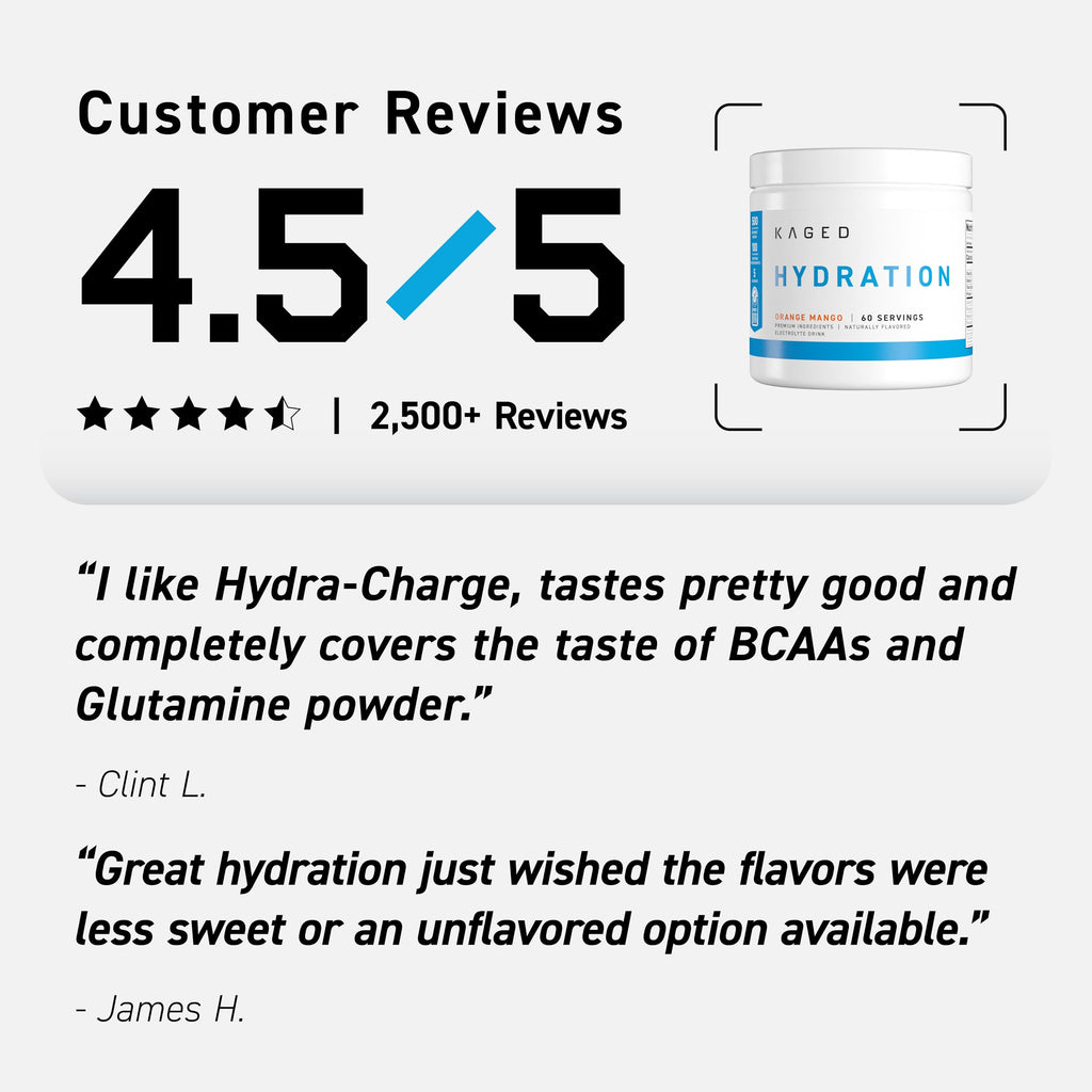 Kaged Daily Hydration | 5 Key Electrolytes | Sugar Free | Coconut Water | 60 Servings