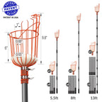 Walensee 5.5FT Fruit Picker with Basket, 35-65 Inch Compact Fruit Picker Pole, Lightweight Cherry Picker Tool for Pear, Mango, Apple, Orange, Lemon, Avocado Harvesting