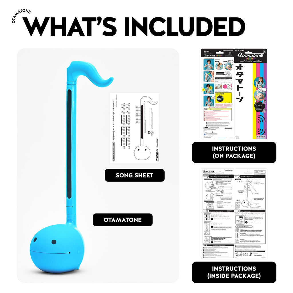 Otamatone Japanese Electronic Musical Instrument Portable Music Synthesizer from Japan by Maywa Denki Studio, Award Winning, Educational Fun Gift for Children, Teens & Adults - Blue