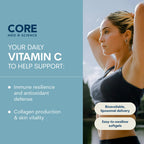 Liposomal Vitamin C 1000mg by Core Med Science, 90 Softgels - Non-GMO Natural Liposomal Vitamin C Supplement That Promotes Healthy Skin - Immune System Booster for Adults, Supports Collagen Formation