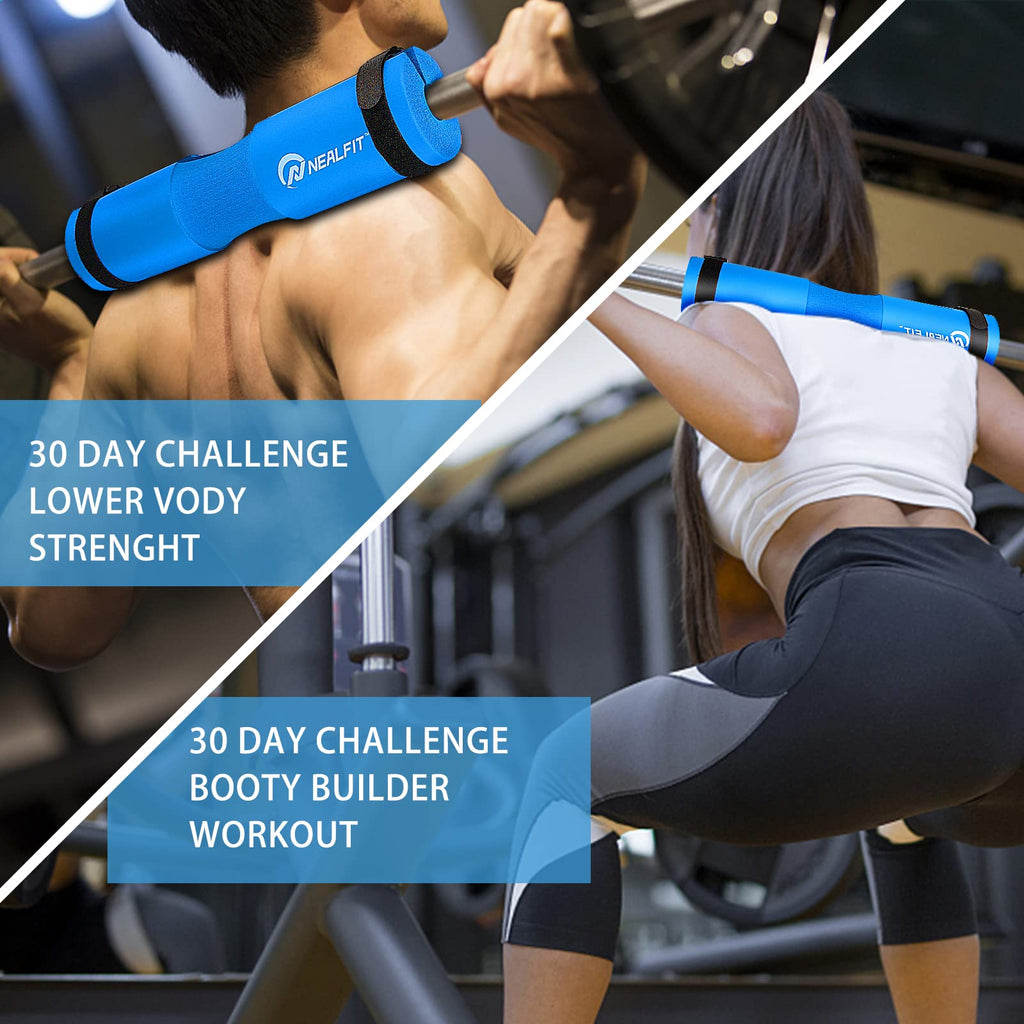 NEALFIT Barbell Pad Squat Pad for Squats���Squat Bar Pad���Great for Weightlifting,Lunges and Hip Thrusts���Foam Sponge Pad���Fit Standard and Olympic Bars Perfectly