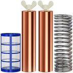Troxlly Pool Ionizer Copper Replacement Kit (Enhanced Thickened Copper Rod) - 2PCS Replacement Copper Anodes 4.13 x 0.98 Inch Universal Fit for Solar Ionizer, Complete Set with All Accessories
