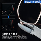 LEONTOOL Round Nylon Jaw Eyeglasses Frame Pliers Kit with Eyeglass Repair Screwdriver Optical Pliers Set