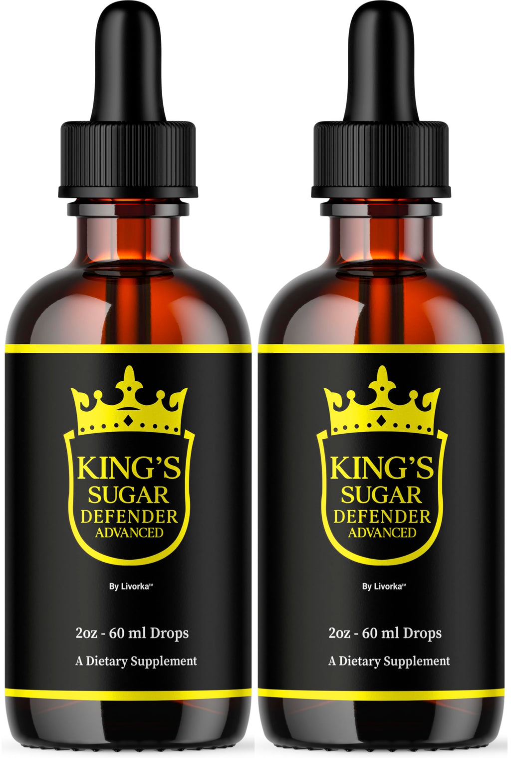 (2 Pack) Kings Sugar Defender - Official KingSugar Defender Drops Advanced Formula Support Maximum Strength, Natural Supplement Liquid Drop for Overall Health & Wellness, 2 Bottles for 2 Months