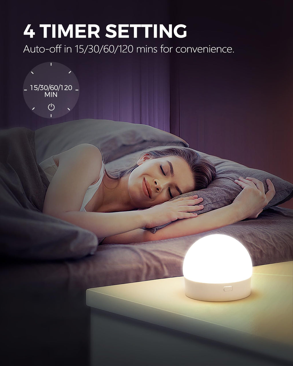 GOEBLESON Rechargeable Light Bulbs with Remote Control 2 Packs, Battery Operated Light Bulbs with Timer & 3 Color Temperature, Detachable Wireless LED Bulb for Lamp, E26 Base, Non-Hardwired, W01YBP206