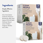 THE CLEAN PEOPLE Toilet Bowl Cleaner | Eco Friendly Toilet Bowl Cleaner Tablets for Removing Hard Water Stains, Rust, and Limescale Buildup (24 Count)