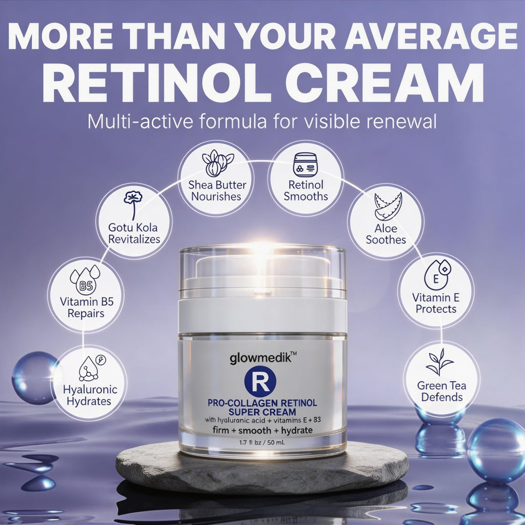 Anti-Aging Face Cream with Retinol & Hyaluronic Acid – Made in USA – Pro-Collagen Night Cream for Women & Men – Firming Face & Neck Moisturizer for Fine Lines, Wrinkles & Aging Skin – 1.7 fl oz
