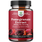 Advanced Antioxidant Superfood Pomegranate Supplement - Natural Pomegranate Extract Polyphenols Supplement for Heart Health and Joint Support - Reds Superfood Powder Capsules for Men and Women - 120ct