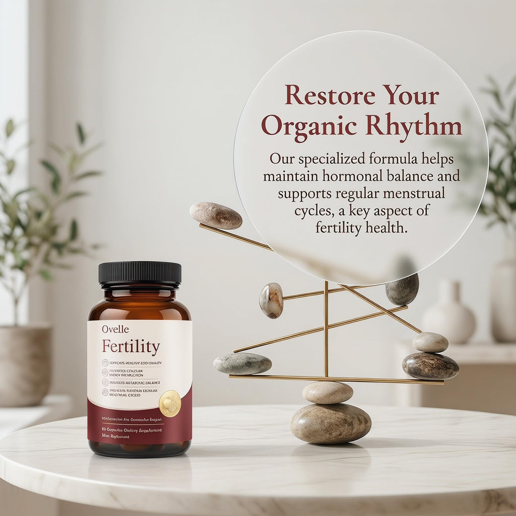 OVELLE FERTILITY Supplement for Women, Hormonal Balance & NAD+ Energy Support, 60 Vegetarian Capsules