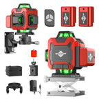 Laser Level,WEIDDW 4D 16 Lines Laser Level 4x360 Self Leveling Tool for Construction and Picture Handing Green Cross Line Vertical and Horizontal Line leveler Tool