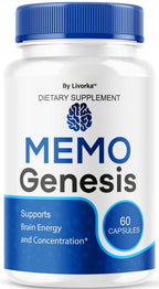 Memo Genesis Capsules - Original MemoGenesis Brain Health Daily Support Pills Natural Advanced Formula Cognitive Health & Function to Help Maintain Clarity Focus, 60 Capsules for 1 Month